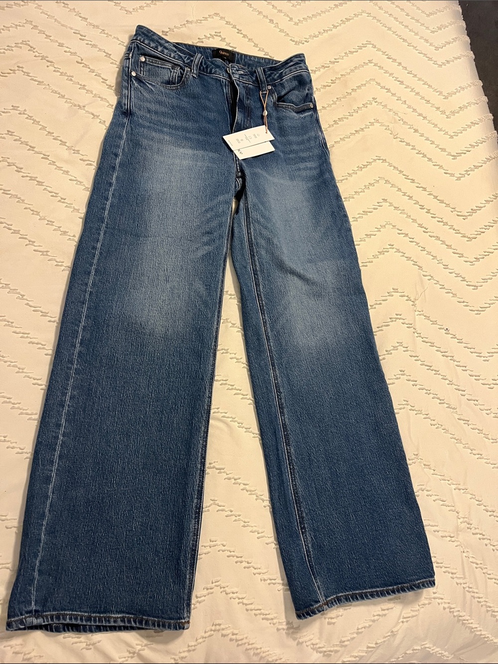 Quince Women's Wide-Leg Jeans in Blue Wash